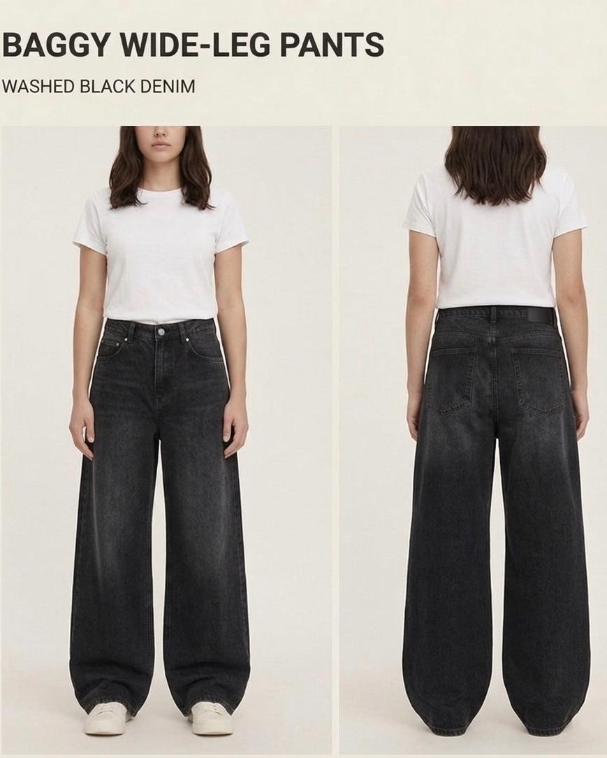 Baggy Wide Leg Pants